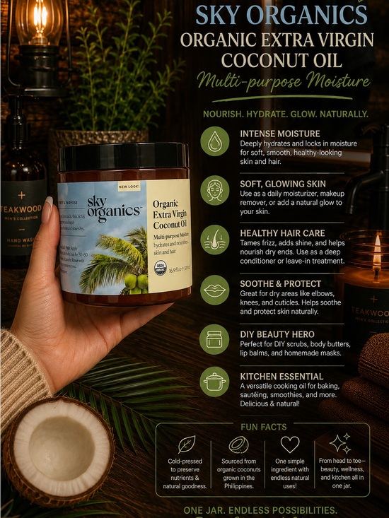 Other - Organic Extra Virgin Coconut Oil - Nourishing Moisture (White)